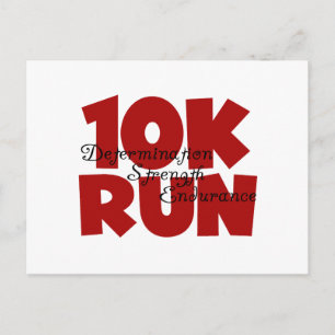 10K Run Red Postcard