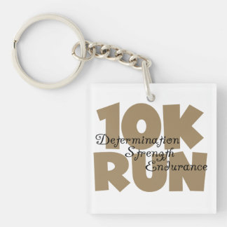 10K Run Tan Sports Running Key Ring