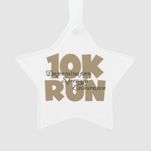 10K Run Tan Sports Running Ornament