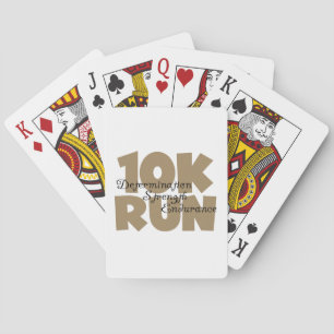 10K Run Tan Sports Running Playing Cards