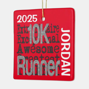 10K Runner Extraordinaire CUSTOM Ceramic Ornament