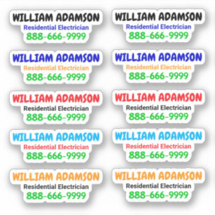 10pcs - Promotional Electrician Calling Stickers