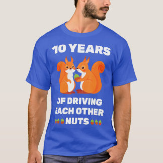 10th 10Year Tin Wedding Anniversary Funny Couple H T-Shirt
