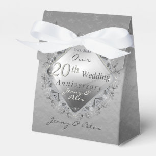 10th.11th.20th,25th,70th Grey Favour Box