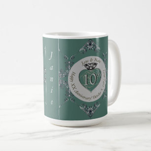 10th/11th/20th/25th/70th/ Wedding Anniversary  Coffee Mug