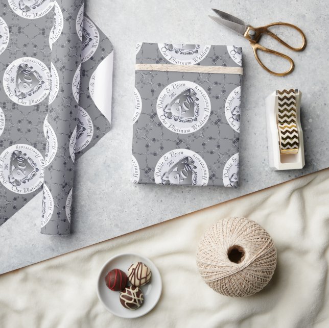 10th,11th,20th,25th,70th Wedding Anniversary Wrapping Paper (Crafts)