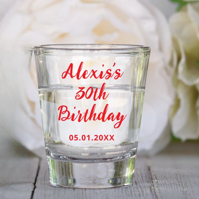 10th 20th 30th 40th 50th 60th 70th Birthday Party Shot Glass (Creator Uploaded)