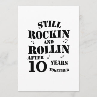 10th Anniversary - 10 Years Anniversary Couples Card