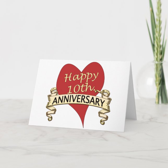 10th. Anniversary Card (Front)
