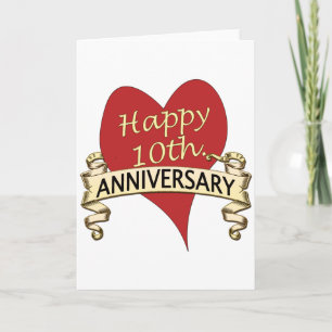 10th. Anniversary Card