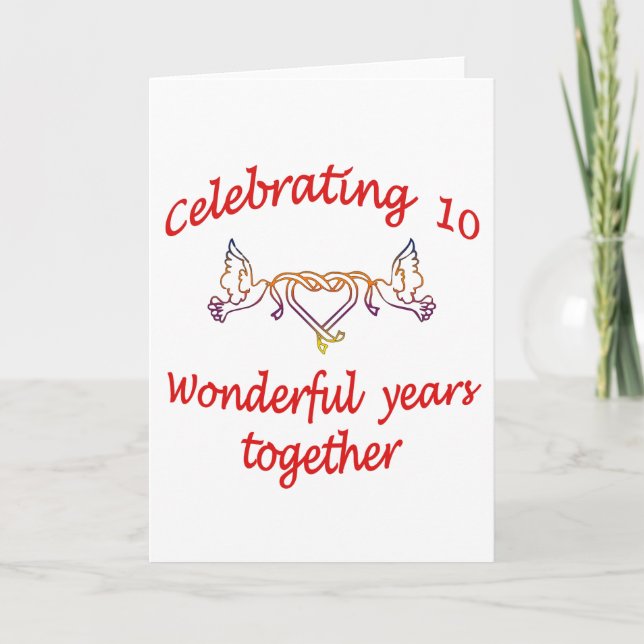 10th. ANNIVERSARY Card (Front)
