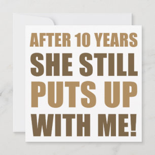 10th Anniversary Humour For Men Card