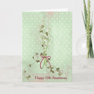 10th Anniversary Lily of the Valley Card