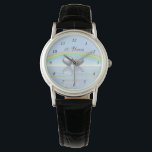 10th Anniversary Tin Hearts Watch<br><div class="desc">My pretty image of two aluminium looking hearts floating on the water under a rainbow. Text says "10 Years".</div>