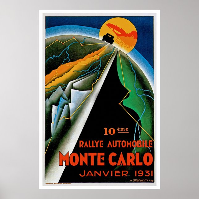 10th Automobile Rally de Monte Carlo Poster (Front)