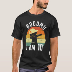 10th Bday Kid Dabbing 10 Yrs Old Outfit Boys Boom T-Shirt