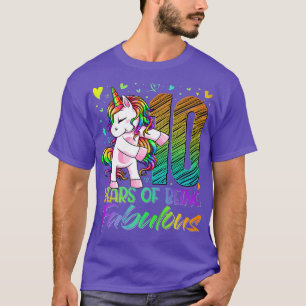 10th Birthday  10 Year Old Girl Flossing Unicorn P T-Shirt