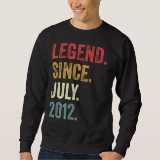 10th Birthday  10 Years Old Legend Since July 2012 Sweatshirt