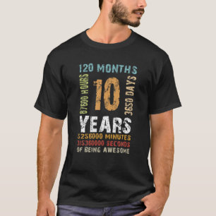 10Th Birthday 10 Years Old Vintage Retro Decor Men T-Shirt