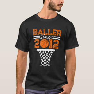 10Th Birthday 2012 Basketball Player Boys Girls Ba T-Shirt