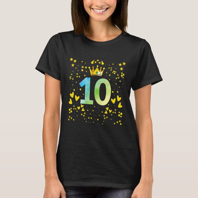 10th birthday anniversaries T-Shirt (Front)