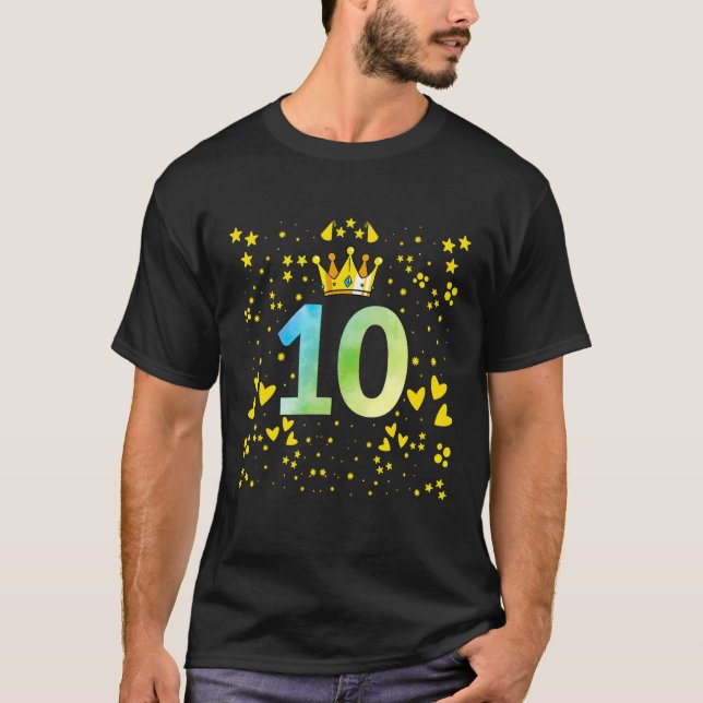 10th birthday anniversaries T-Shirt (Front)