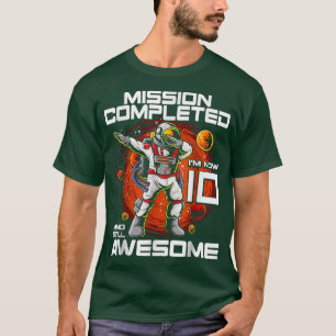 10th Birthday Astronaut 10 Years Old Outer Space B T-Shirt