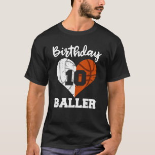 10th Birthday Baller Funny 10 Year Old Volleyball T-Shirt