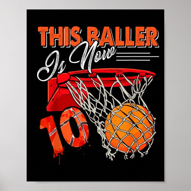 10th Birthday Basball Poster (Front)