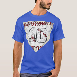 10th Birthday Baseball Big Number Ten 10 Year Old  T-Shirt