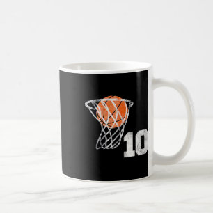 10th Birthday Basketball Ten 10 Years Old Boys Kid Coffee Mug