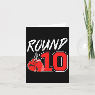 10th Birthday Boxing Boy 10 Year Old Boxer Bday Pa Card