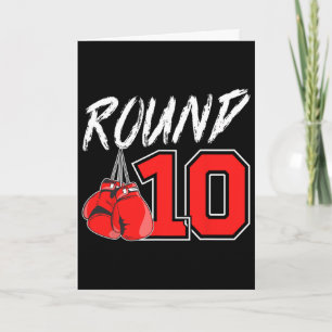 10th Birthday Boxing Boy 10 Year Old Boxer Bday Pa Card
