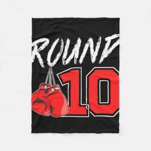 10th Birthday Boxing Boy 10 Year Old Boxer Bday Pa Fleece Blanket