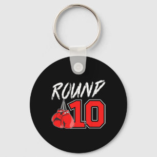 10th Birthday Boxing Boy 10 Year Old Boxer Bday Pa Key Ring