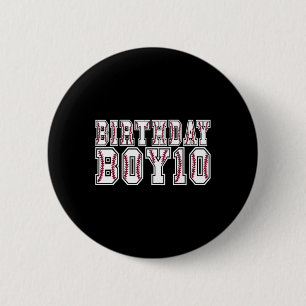 10th Birthday Boy 10 Years Old Sell Theme Lover Pa 6 Cm Round Badge