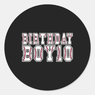10th Birthday Boy 10 Years Old Sell Theme Lover Pa Classic Round Sticker