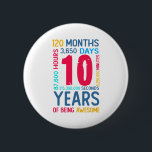 10th Birthday Boy Girl Kids Son Daughter 6 Cm Round Badge<br><div class="desc">10th Birthday Boy Girl Kids Son Daughter Outfit 10 Years Old</div>