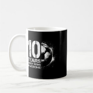 10th Birthday Boy Girl Soccer Player Footll 10 Yea Coffee Mug
