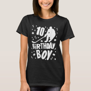 10th Birthday Boy Ice Hockey Kids 10 Years Old Par T-Shirt