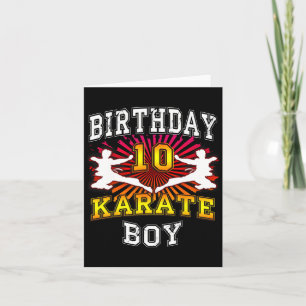 10th Birthday Boy - Karate 10 Year Old Children's  Card