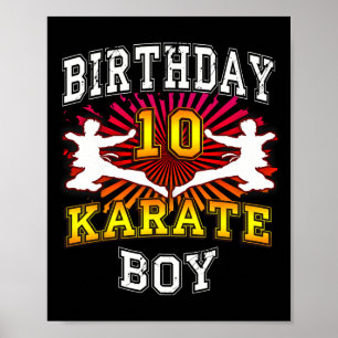 10th Birthday Boy - Karate 10 Year Old Children's  Poster