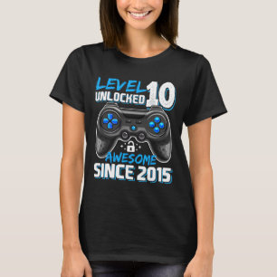10th Birthday Boy Level 10 Gamer 10 Year Video Gam T-Shirt