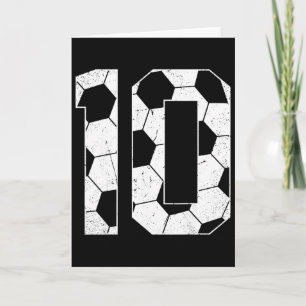 10th Birthday Boy Soccer Player Footll 10 Years Ol Card