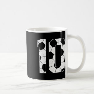 10th Birthday Boy Soccer Player Footll 10 Years Ol Coffee Mug