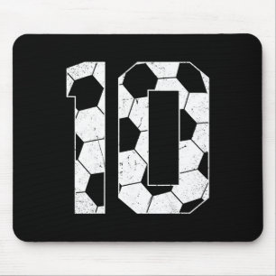 10th Birthday Boy Soccer Player Footll 10 Years Ol Mouse Pad