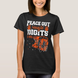 10th Birthday Boys Basketball Peace Out Single Di T-Shirt