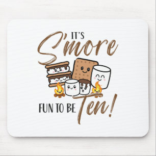 10th Birthday Campfire Marshmallow It's S'more Fun Mouse Pad