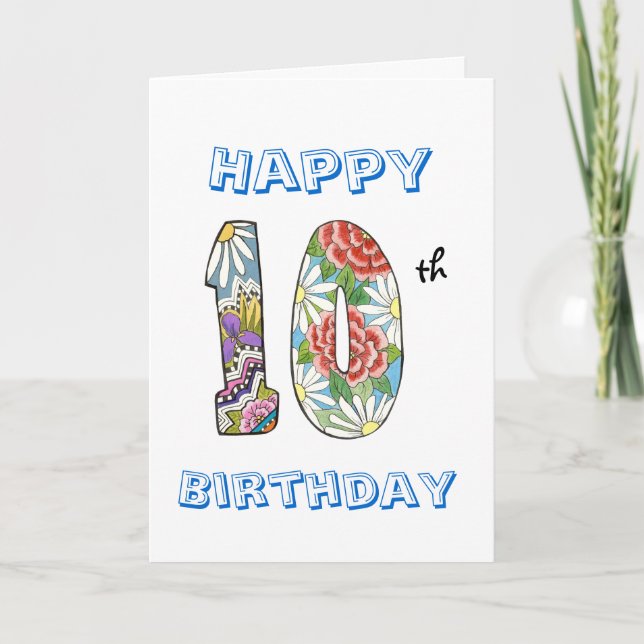 10th Birthday Card (Front)