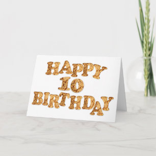 10th Birthday card for a cookie lover